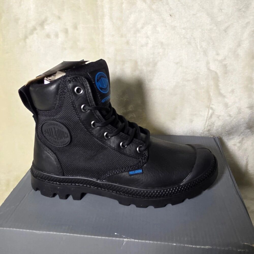 NEW Palladium Pampa Sport Cuff WPN Black Waterproof Hiking Boots Unisex 4.5M 6 W